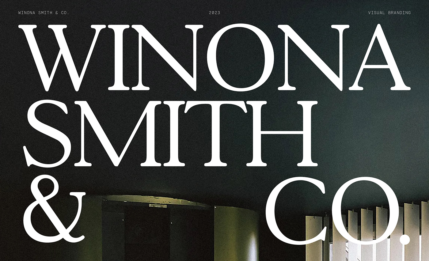 logotype on three lines, Winona Smith & Co.