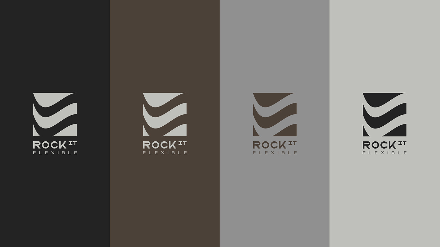 brand identity branding  company flexible stone logo Logo book minimalistic rock sign stone