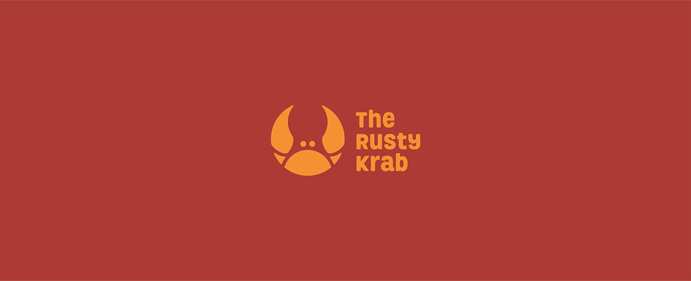 Brand Design brand identity burger Fast food minimalist logo restaurant Rusty Crab sea food sponge bob visual identity