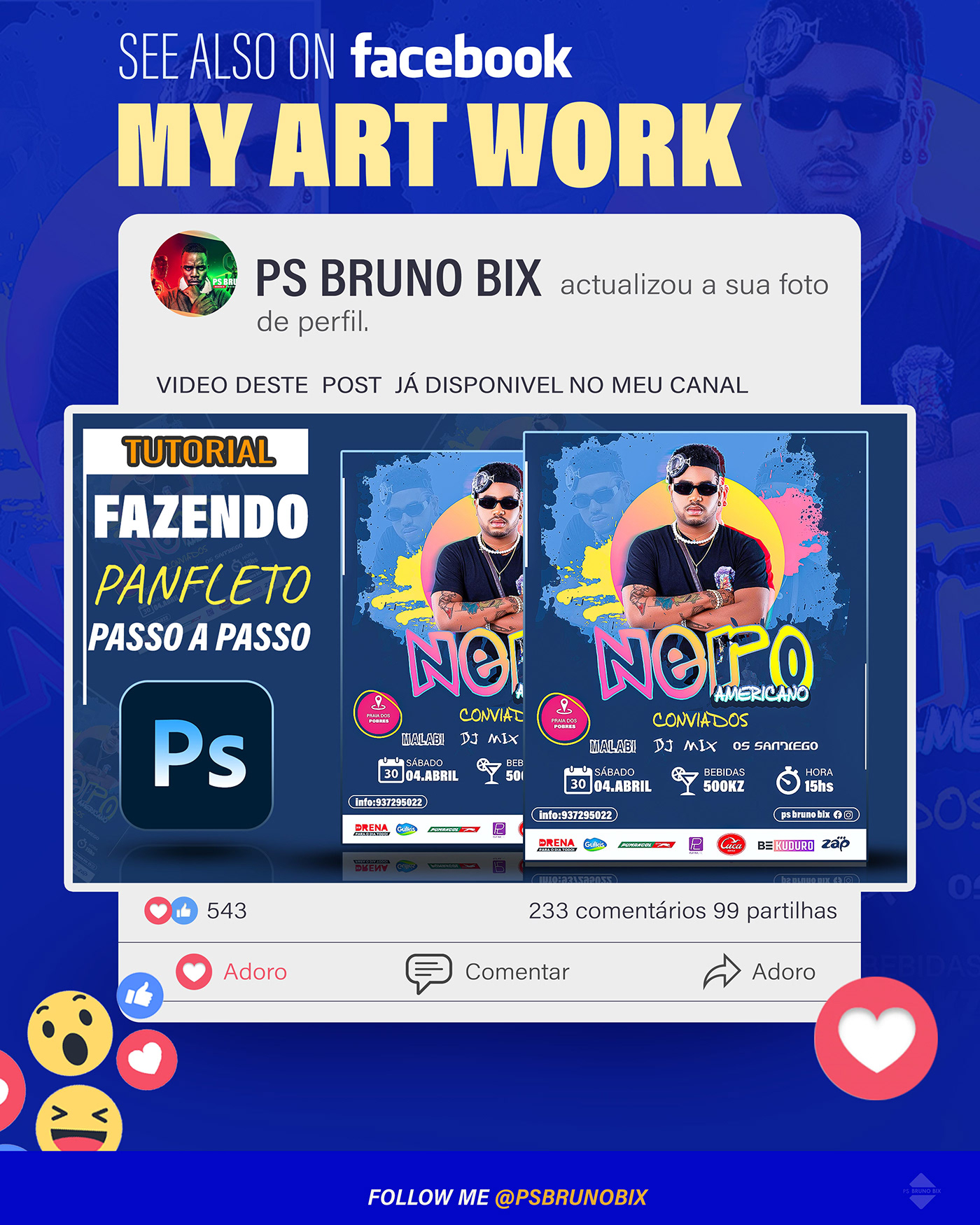 #neruamericano artwork Digital Art  flyer Flyer Design panfleto psbrunobix tutorial