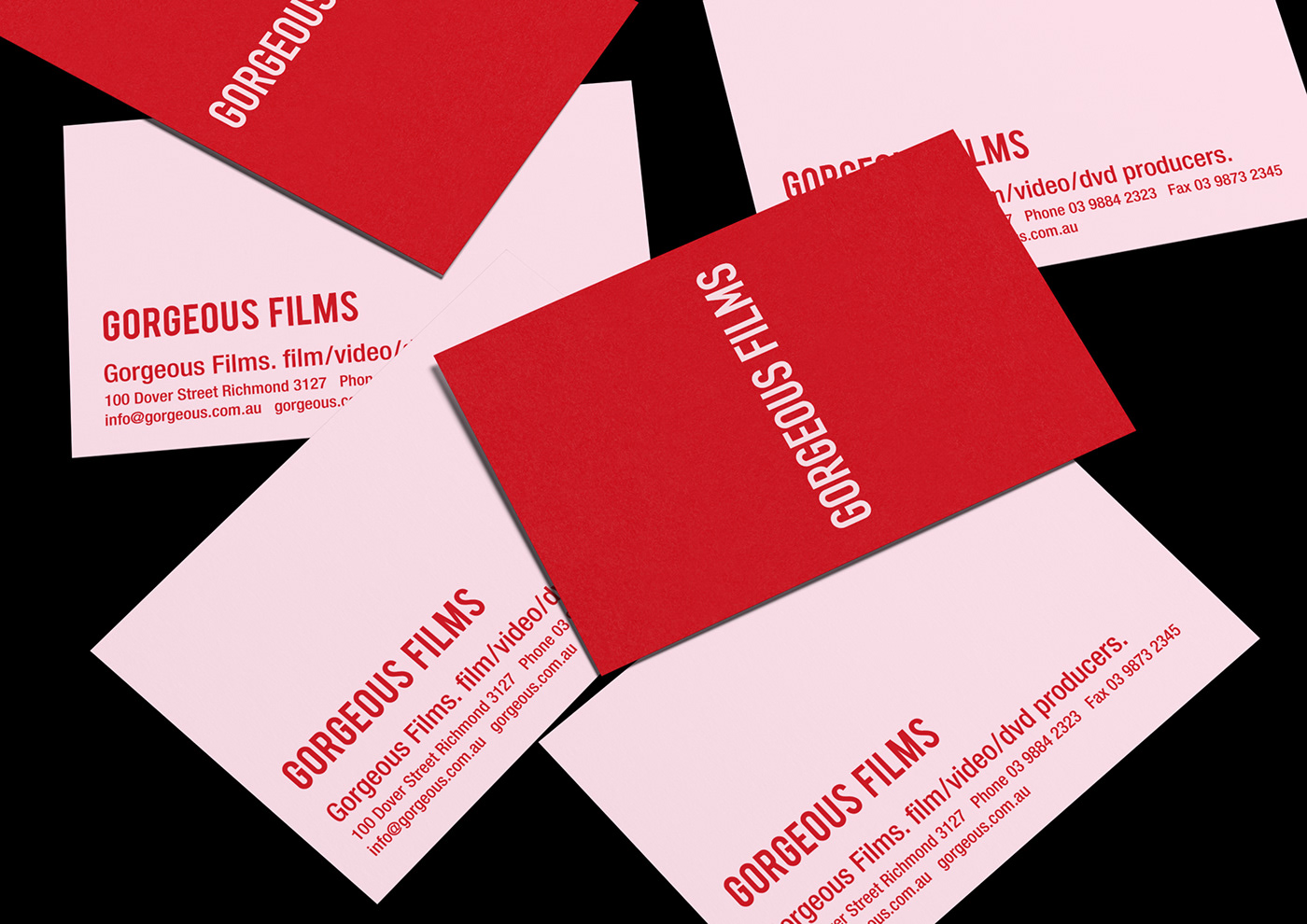 branding  Business Cards Fashion  folder identity letterhead pink poster red Style