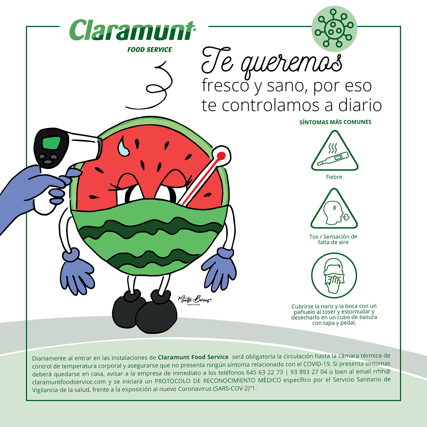 claramunt food service COVID-19 ilustracion protocolo frente al covid redes sociales