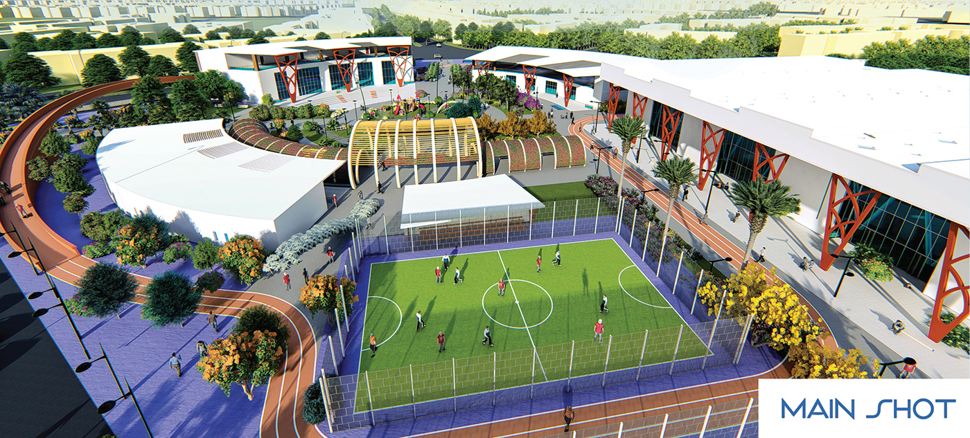 architecture club egypt modelling rendering Sports Club sports facility