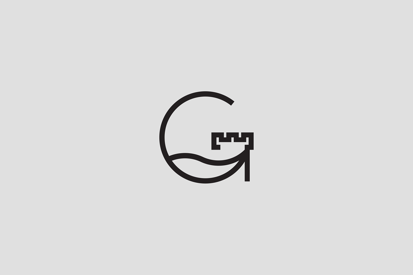 Gallaria logo design ILLUSTRATION  cursordesign summer Castle wave brand
