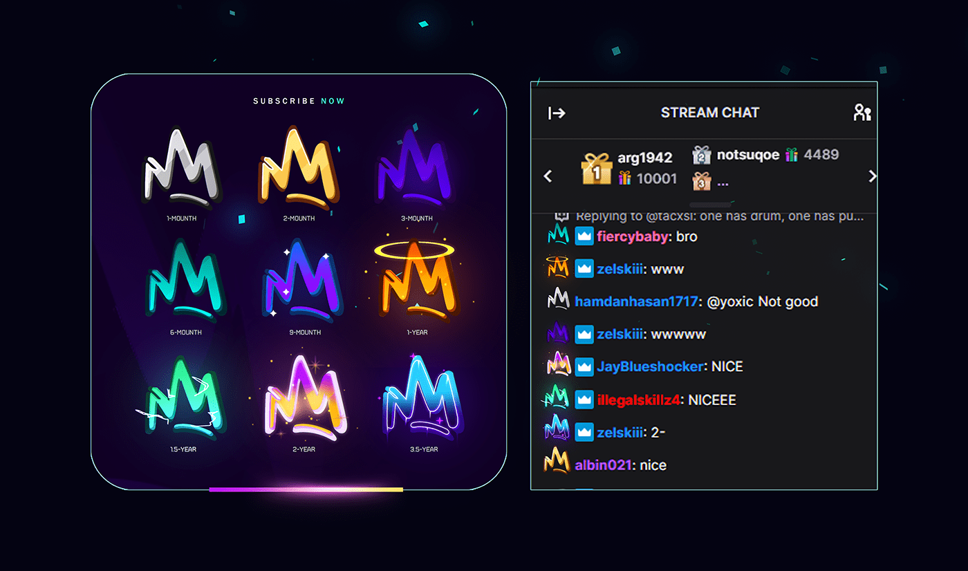 emotes Gaming Pack stream stream package sub budges Twitch Overlay Twitch Panels