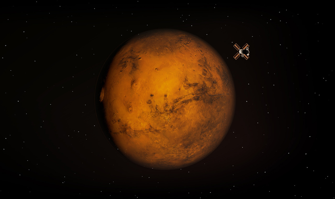 HUD vr AR mars Space  planet game UI ux simulation