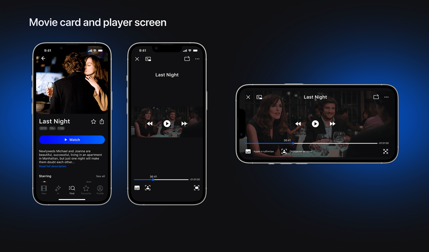 design ux/ui Mobile app app design movie Film   ux UI/UX Figma user interface