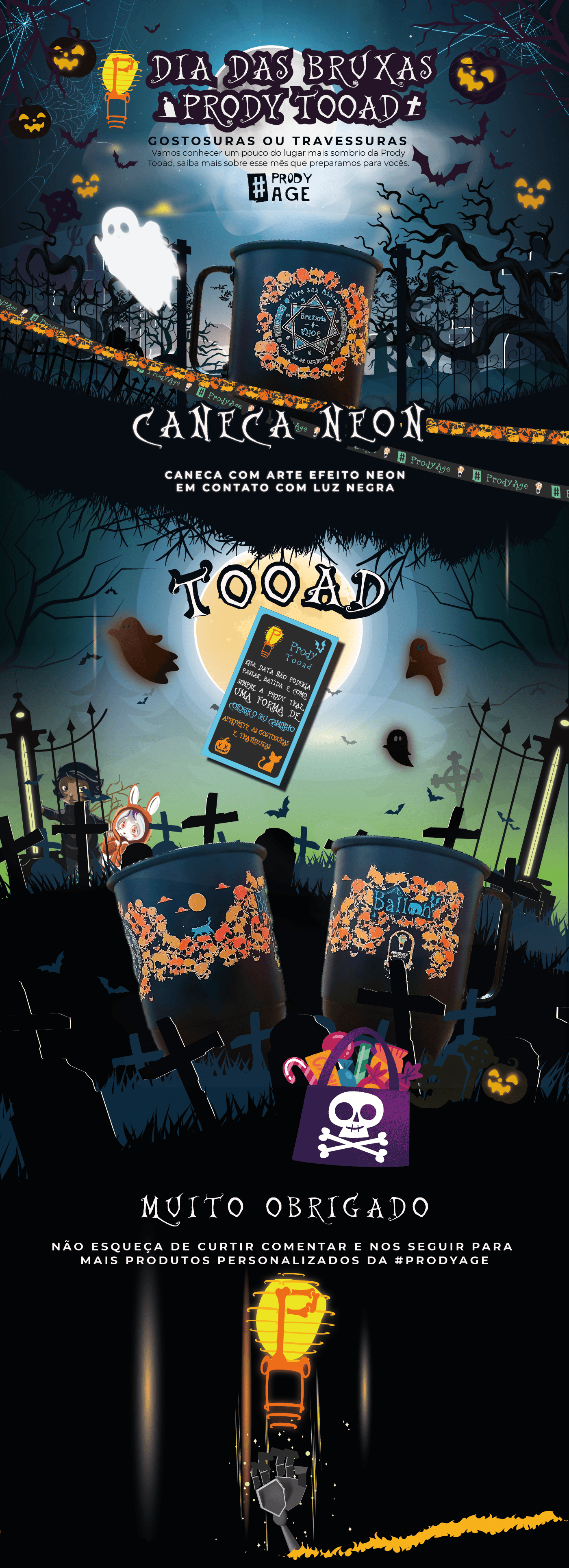 neon Mug  personalizado Halloween horror art digital illustration adobe illustrator prodyage tooad