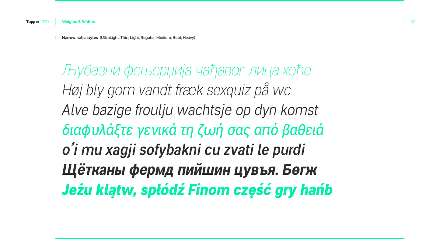 RR Donnelley Tupper_PRO helvetica MACHALSKI custom font family brand typeface cyrylic hebrew Latin greek multiscript sans tupperware borutta