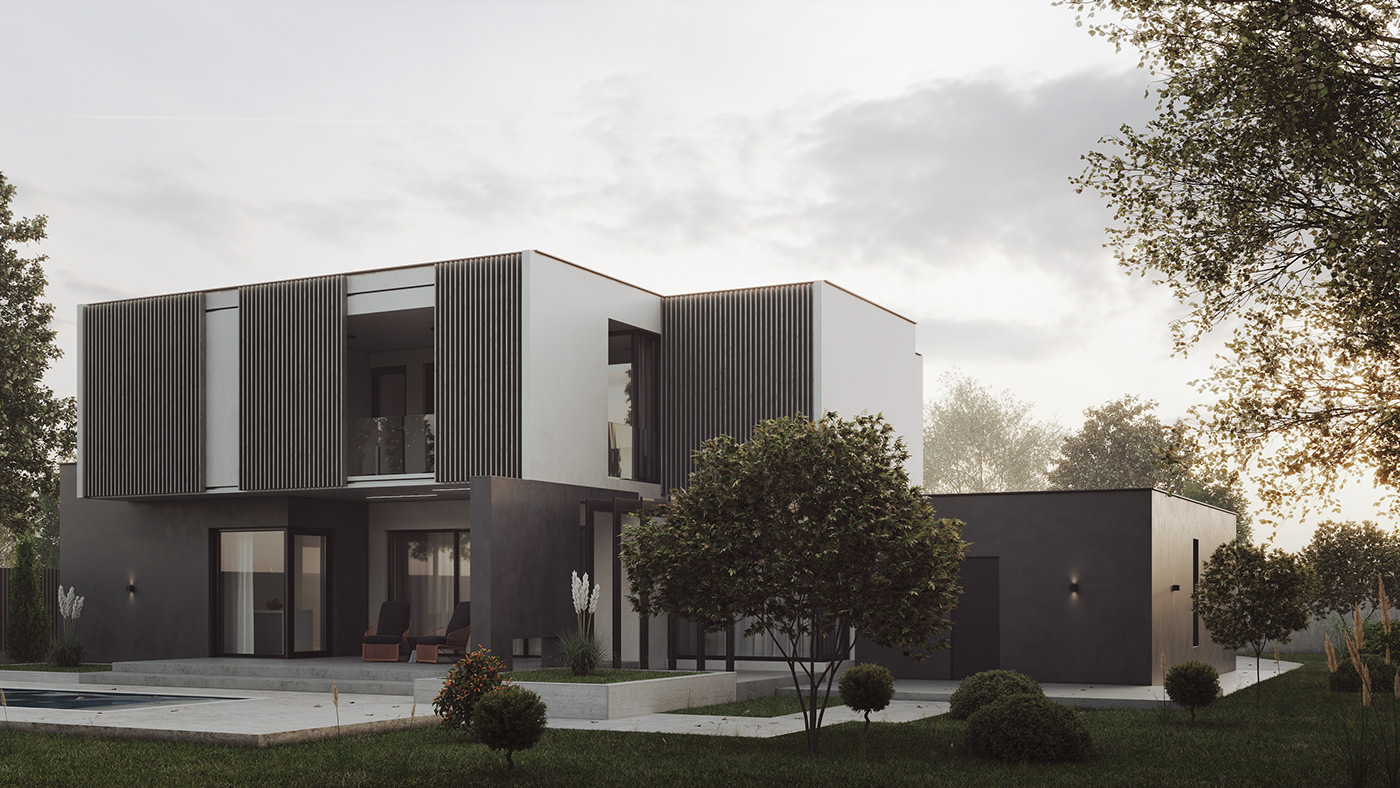 architecture visualization archviz Render exterior CGI 3D vray photorealistic house