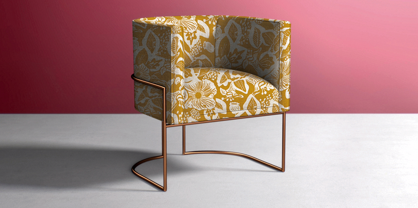 gold print pattern textile design  floral ILLUSTRATION 