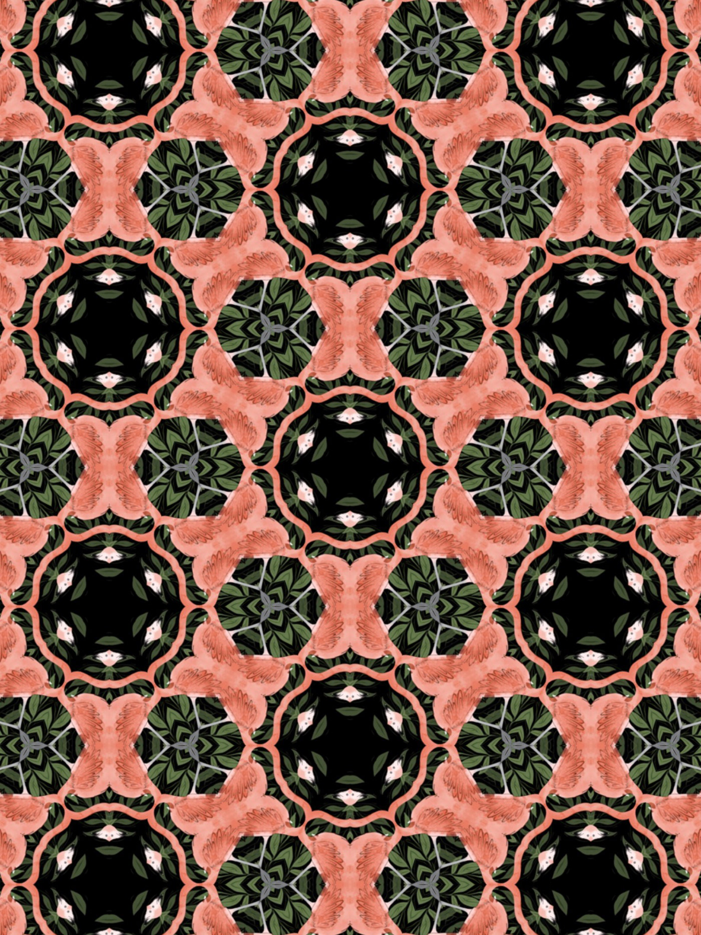 adobe illustrator beach flamingo pattern print design  summer surface design textile Tropical Design vector