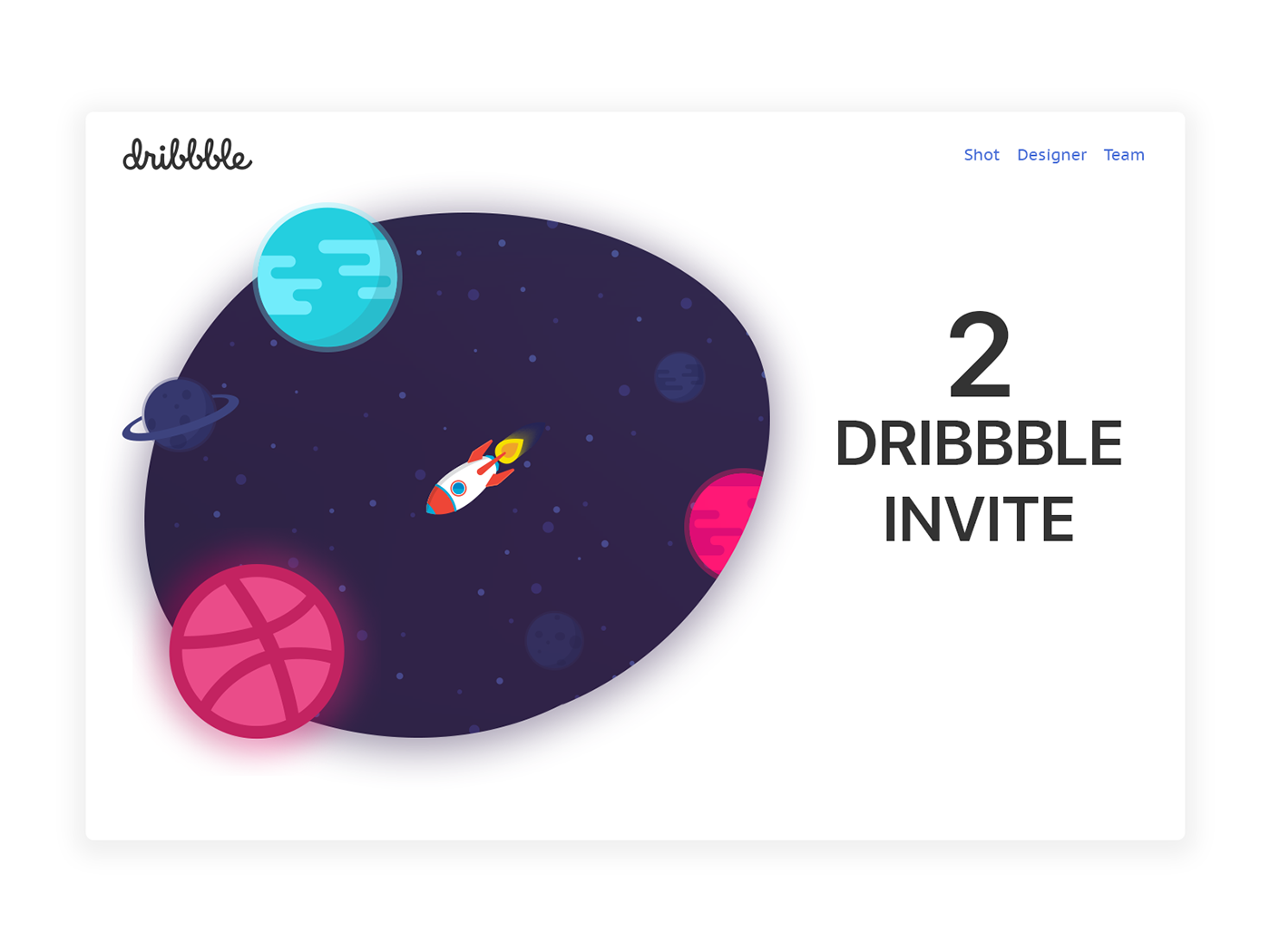 dribbble pink design app iphone ios mobile ILLUSTRATION  Invitation First Shot