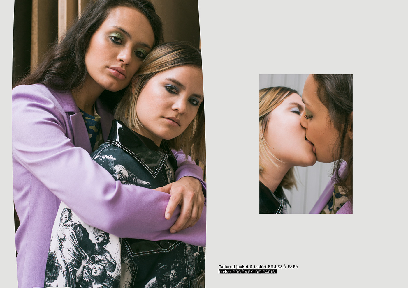 editorial Layout makeup Love couple styling  vintage LGBT pride editorial design 