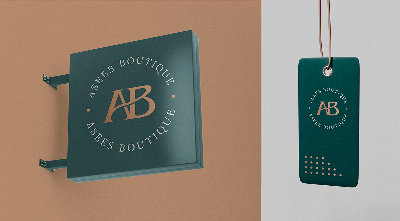Asees Boutique visual brand identity designed for fashion brand with a minimal approach.
