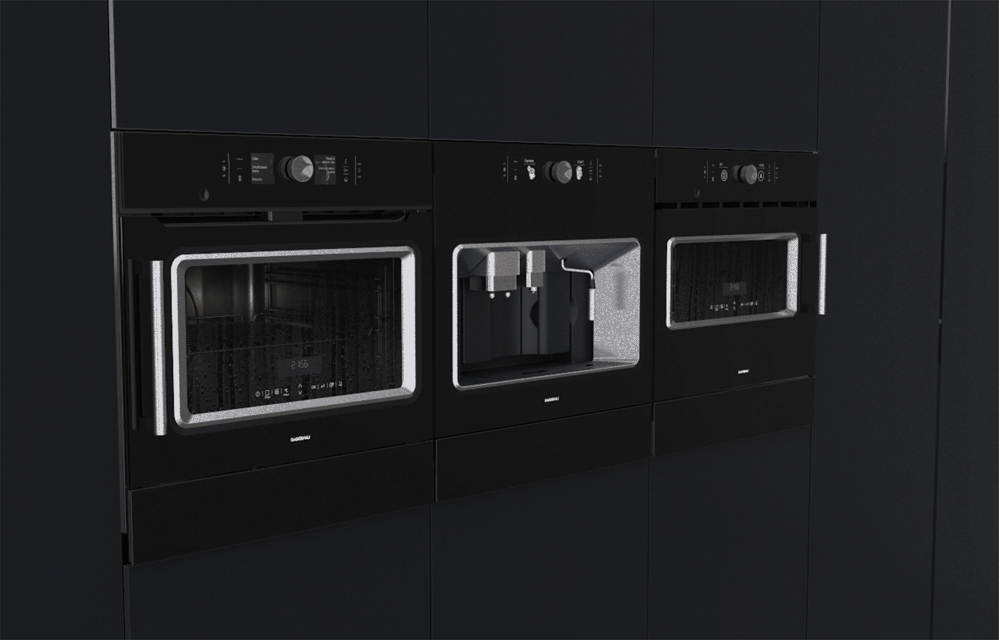 Gaggenau oven microwave coffe machine coffe product design sketch