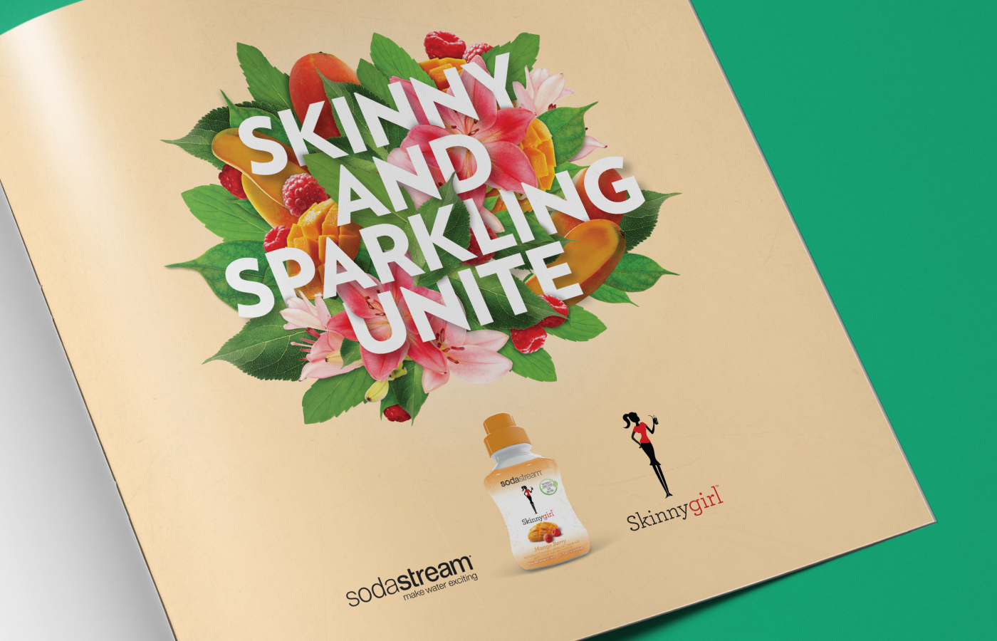 Sodastream skinny girl graphic design  print ad