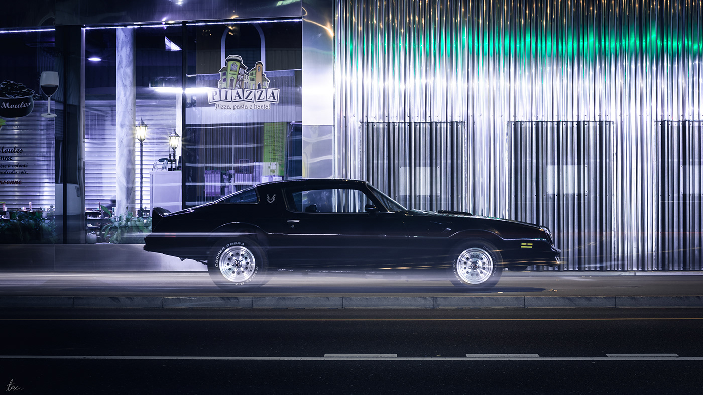 Photographie night ride Photography  car musclecar america retouch light CGI
