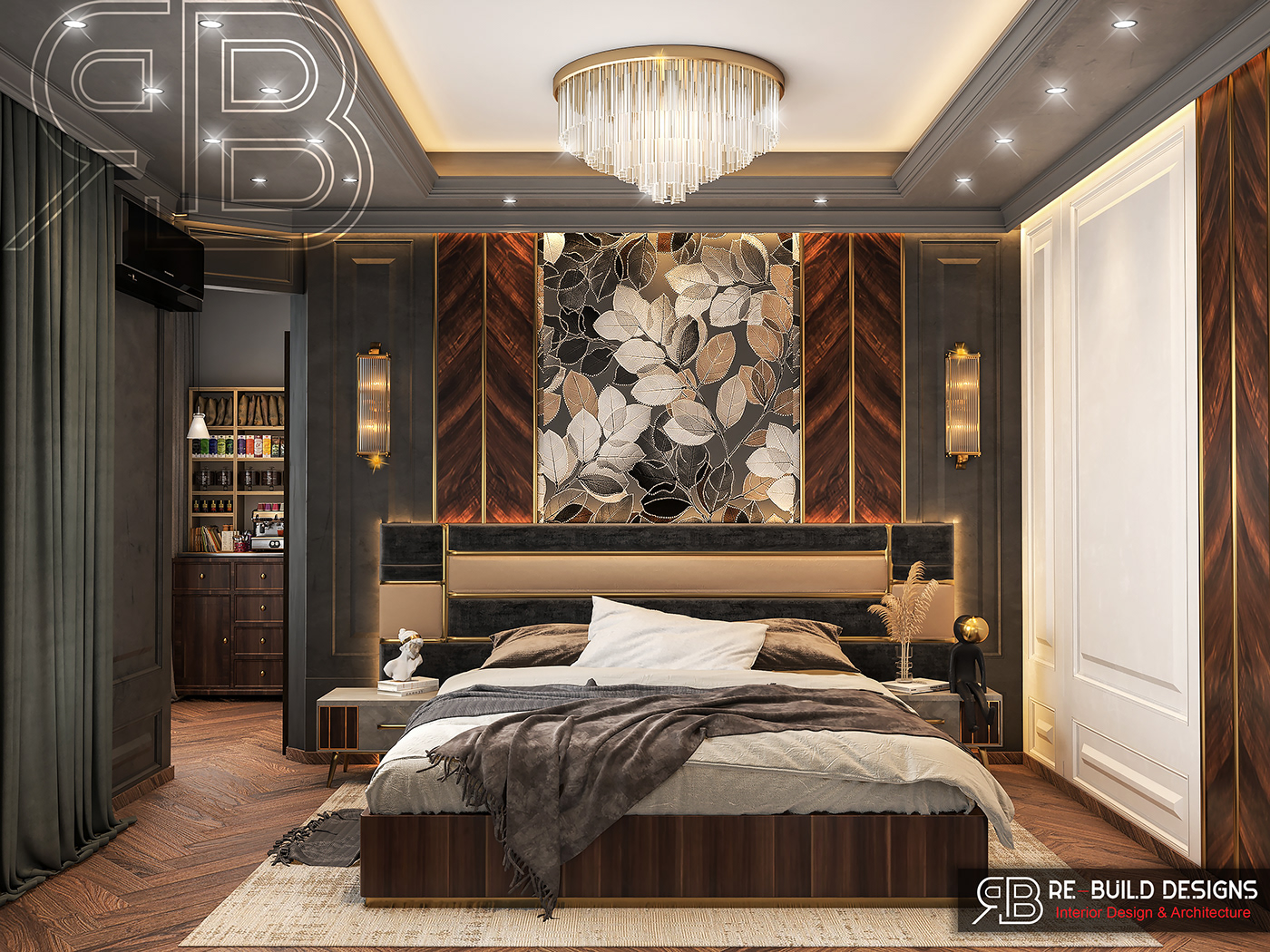 apartment bed bedroom design designs Interior neoclassic neoclassical room rooms