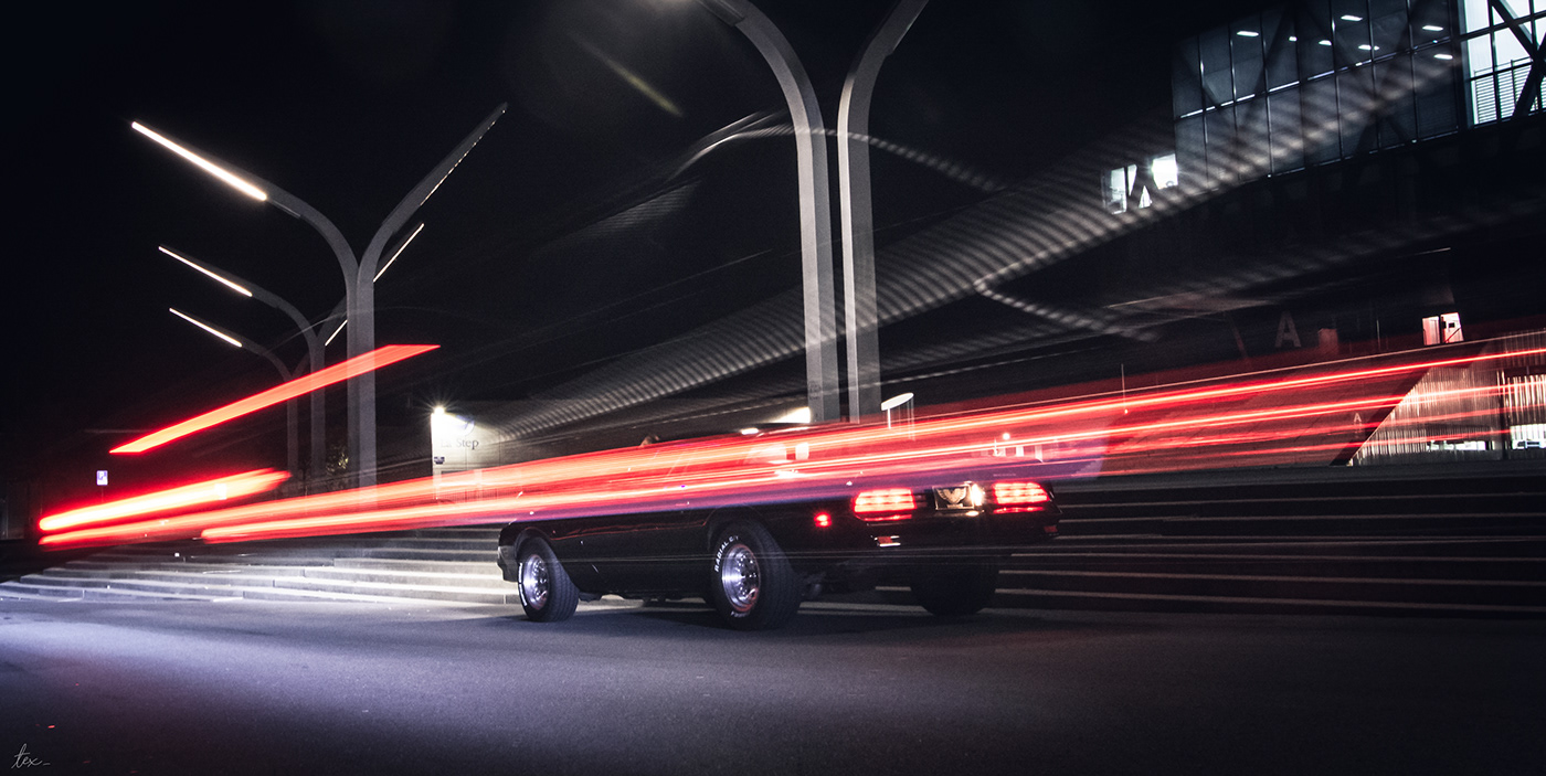 Photographie night ride Photography  car musclecar america retouch light CGI