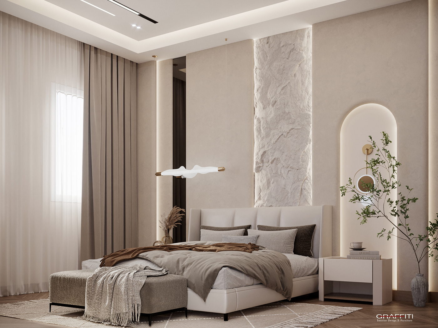 interior design  bedroom bedroom design Master natural organic design calm relax minimal