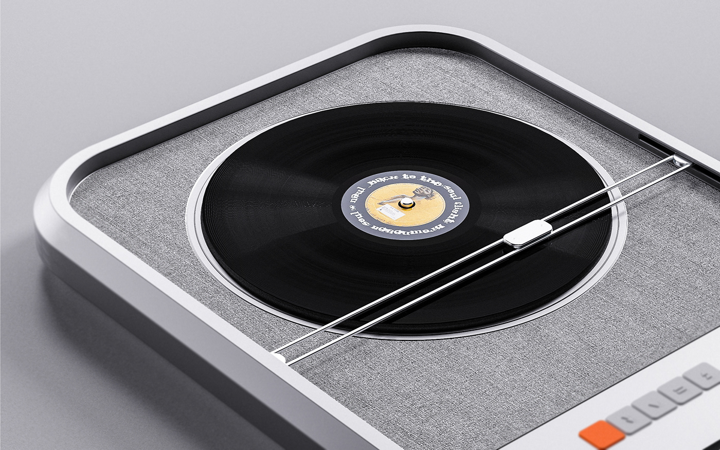 design industrlal design LP product product design  rendering simple design sound speaker turntable