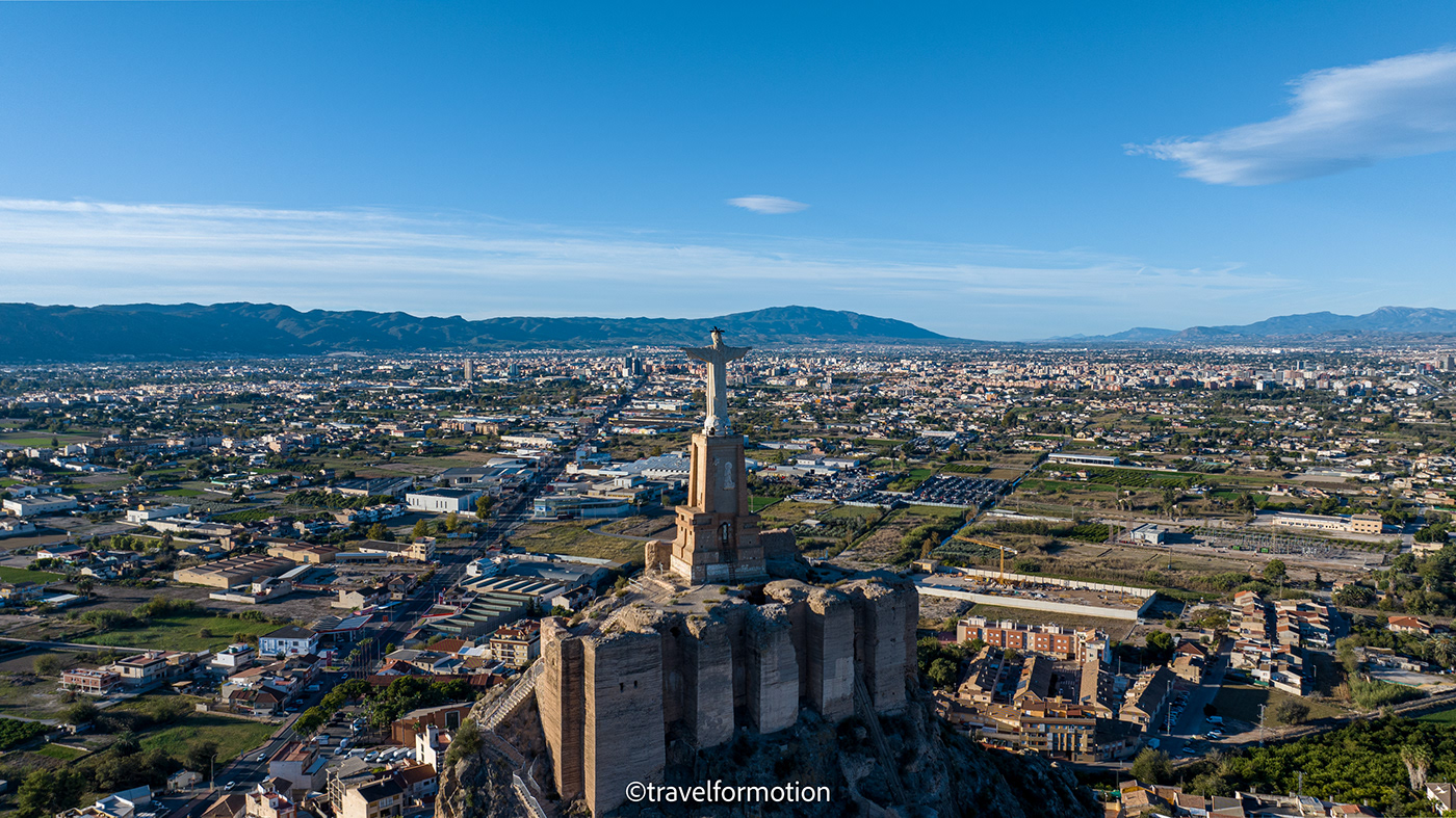 murcia spain Aerial statue Landscape Murcia Spain  drone Aerial Photography aerialphotography Castillejo de Monteagudo