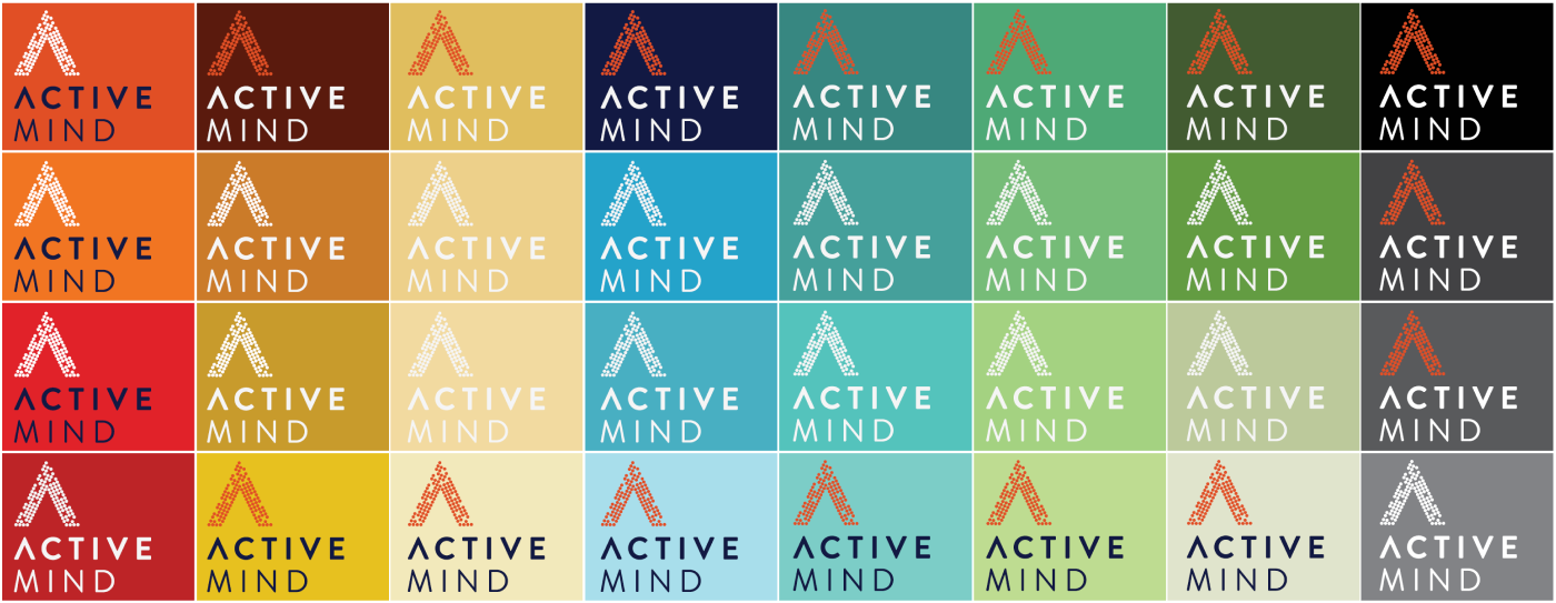 Am mind Active dots creative modern 4 layers 108 dots branding  identity