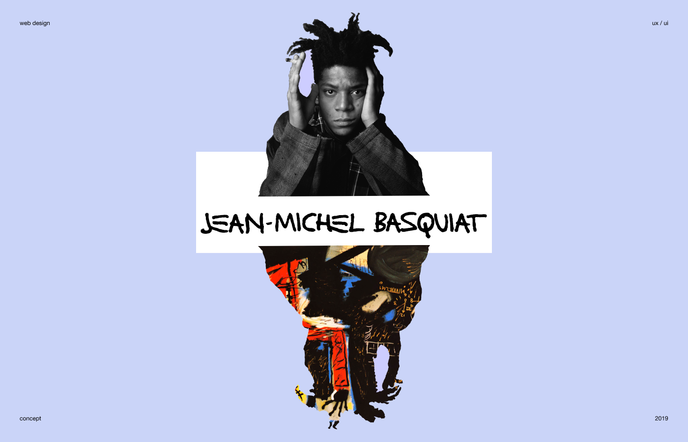 art Basquiat Jean-Michel Basquiat typography   mobile motion graphdesign modern Webdesign interactive