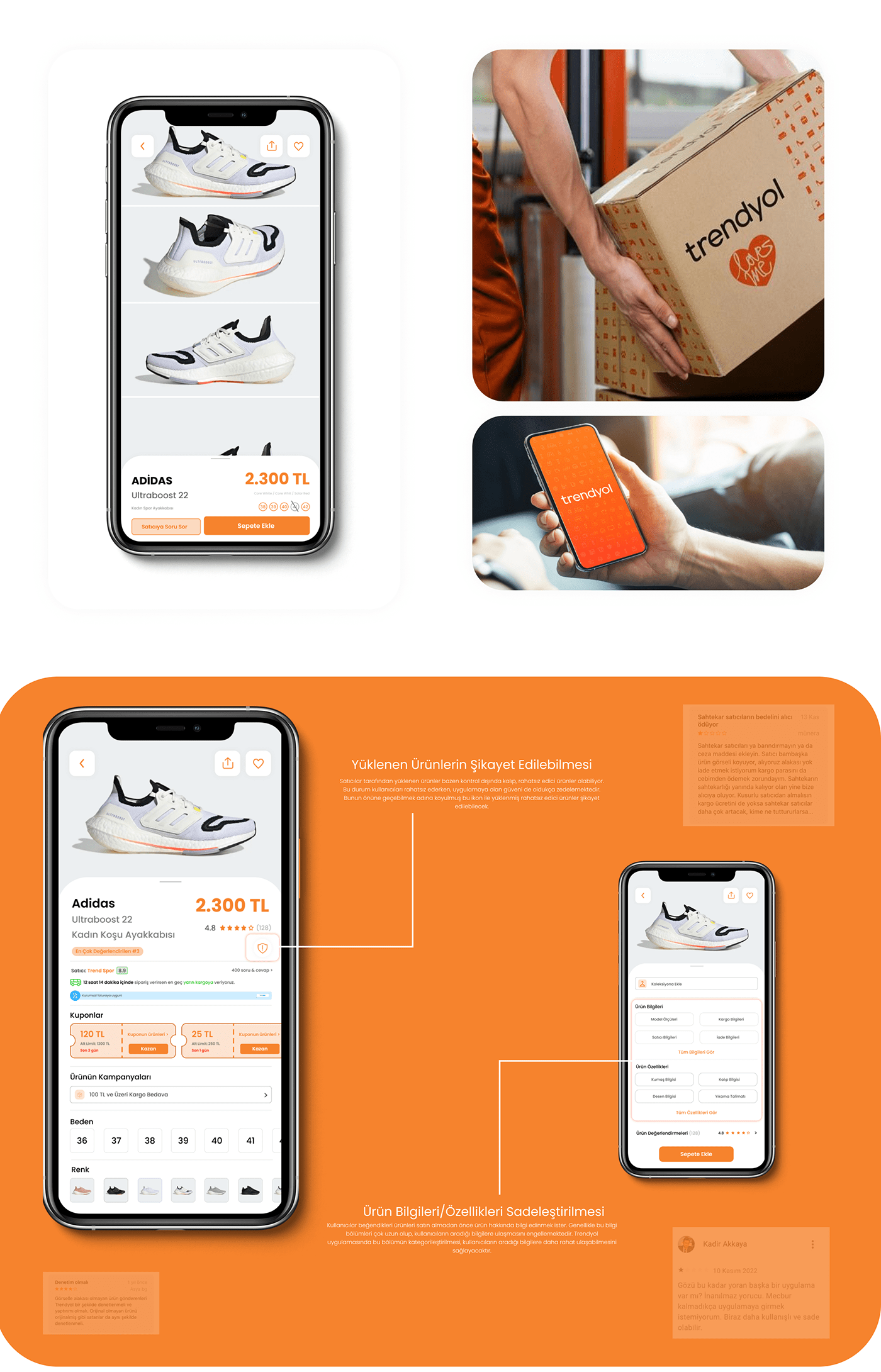 Case Study Mobile app trendyol Ecommerce hepsiburada shopping app Shopping redesign UI/UX ux