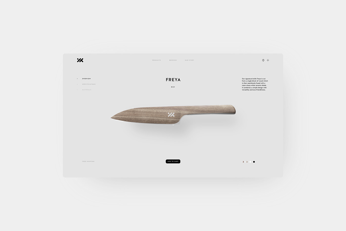 nordic Stationery cutlery cookware knife logo cut brass Website Minimalism