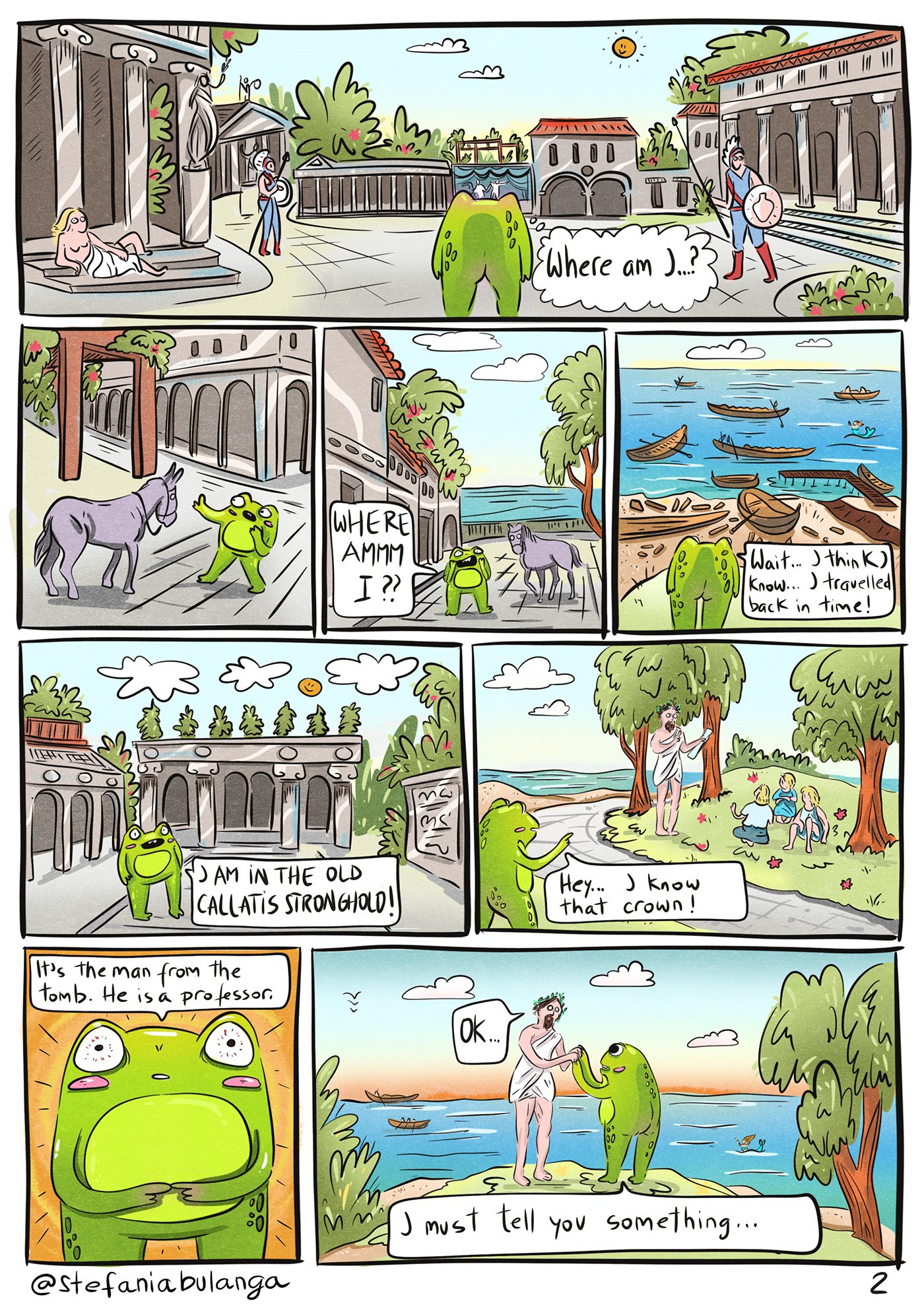 comic comics Webcomic Graphic Novel ILLUSTRATION  Drawing  frog toad funny