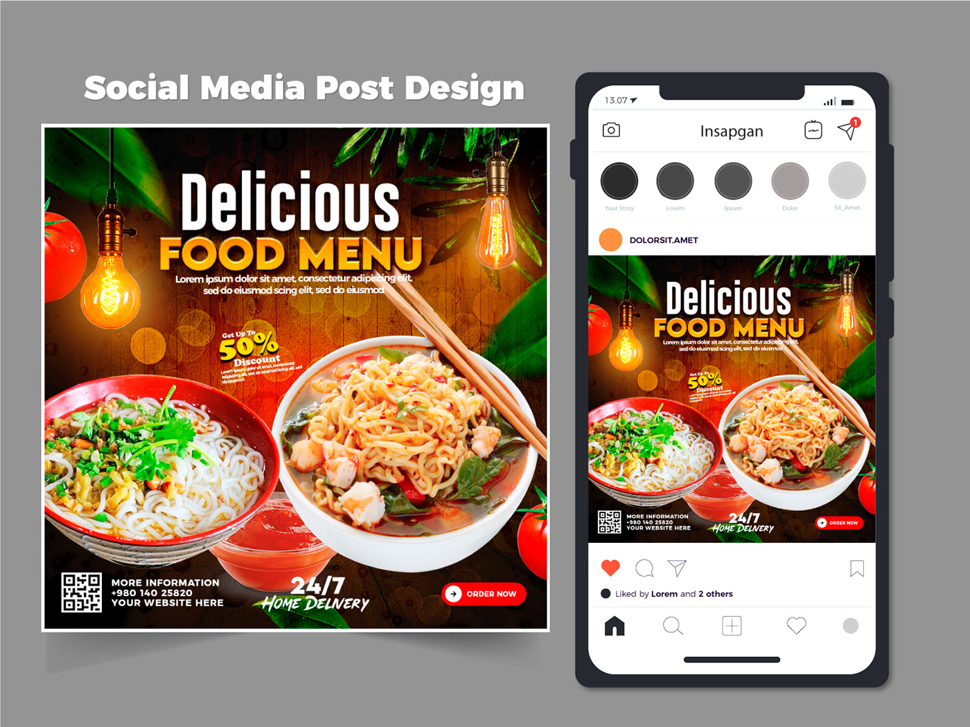 Food  restaurant delicious Social media post marketing   Advertising  Asian Food Sushi menu brand identity