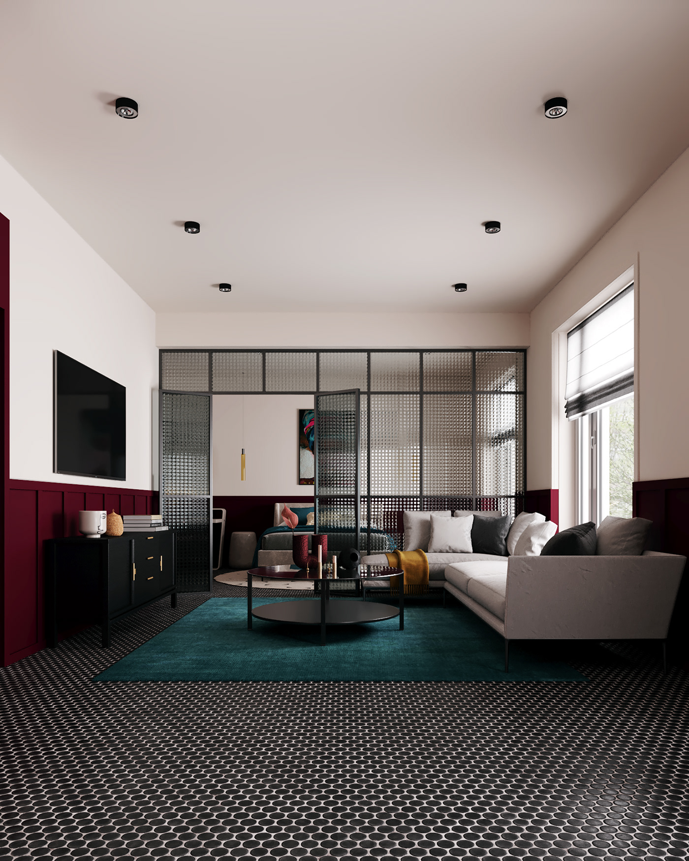 indoor architecture interior design  corona 3ds max visualization Render design contemporary living room