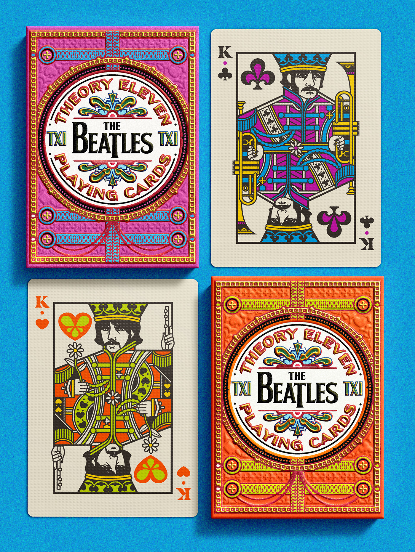 Playing Cards Beatles cards Packaging Character music artwork Digital Art  vector adobe illustrator
