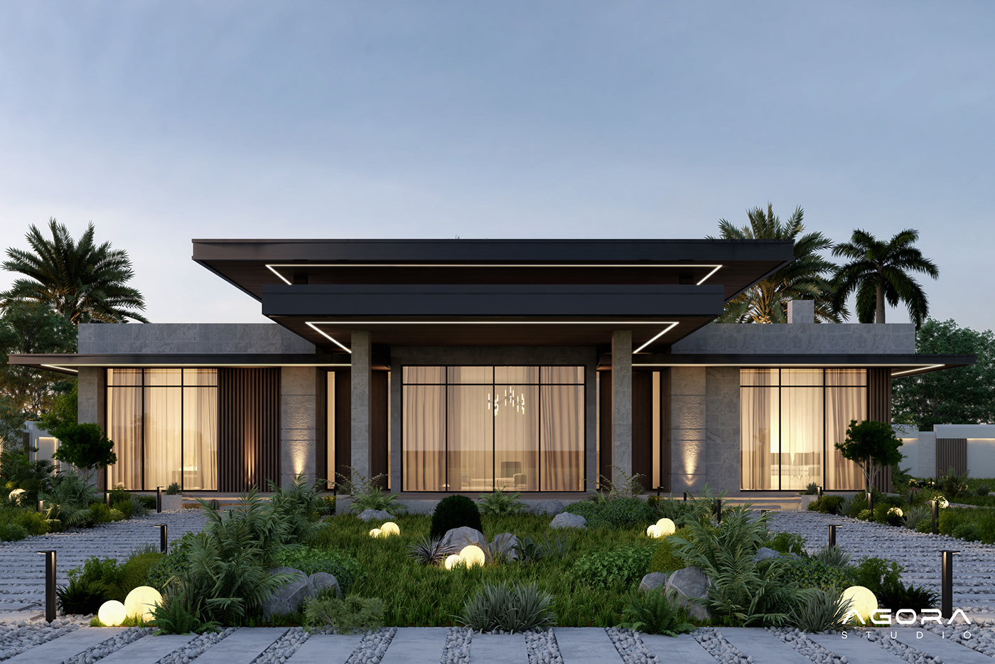 architecture visualization exterior modern Landscape Architecture  Render 3ds max archviz corona vray