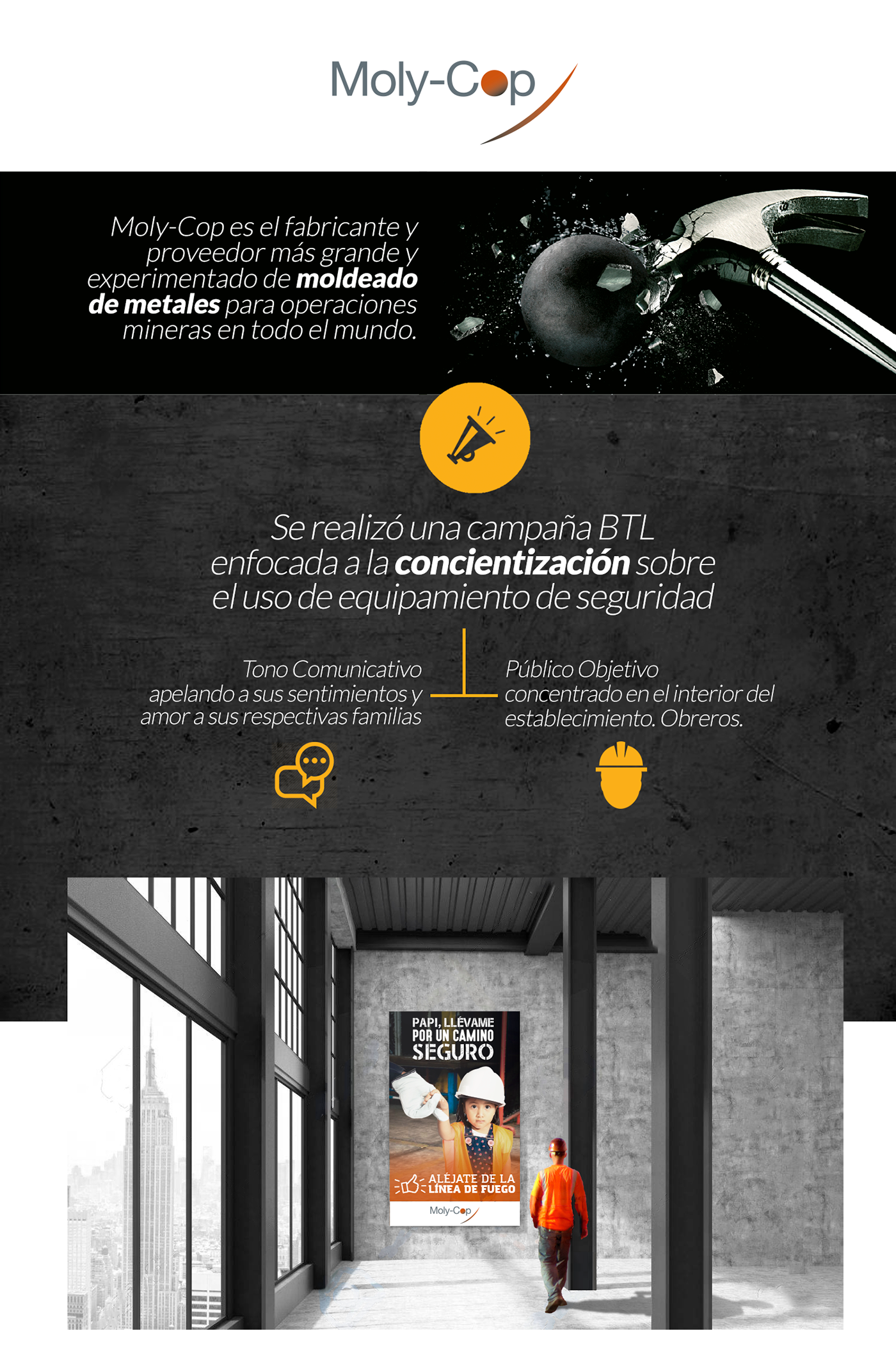 MOLYCOP   construction publicidad Btl Campaña interno empresa Fabrica industry