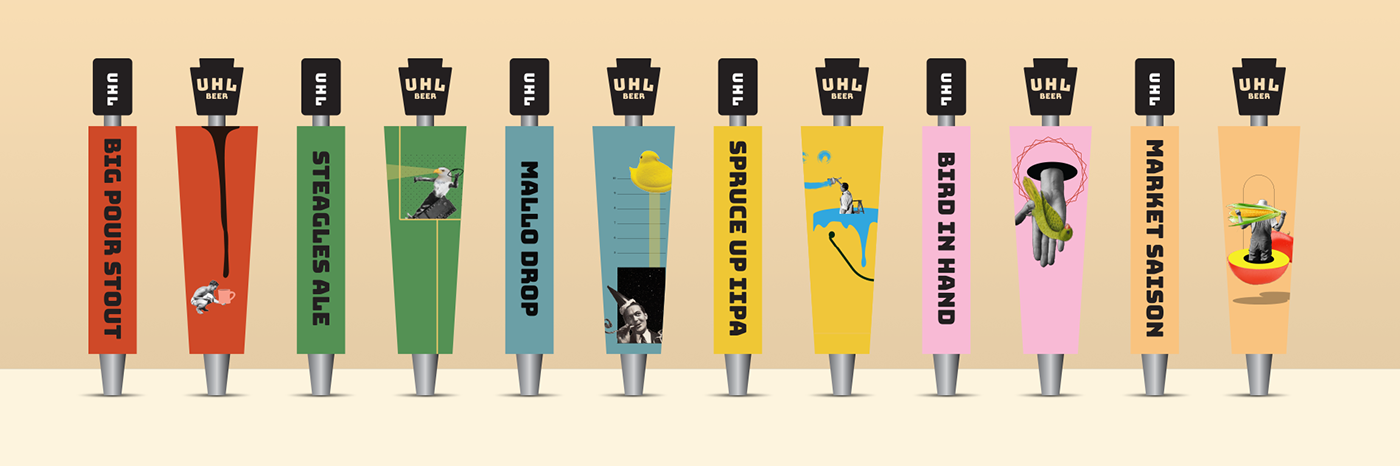 beer craft beer Packaging brewery collage bright colors