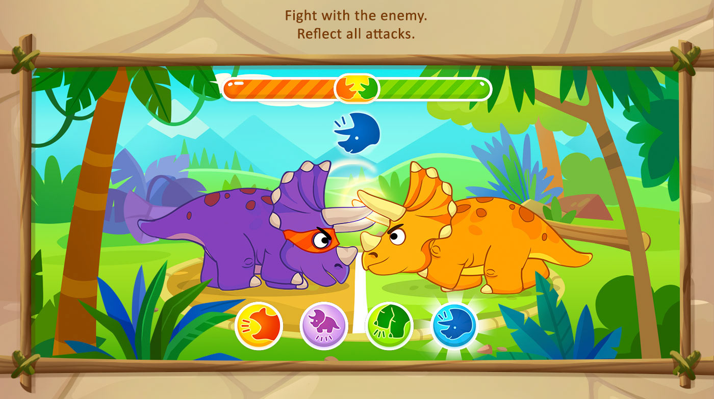 game UI Character Dinosaur ILLUSTRATION  app For Kids Island environment Interface