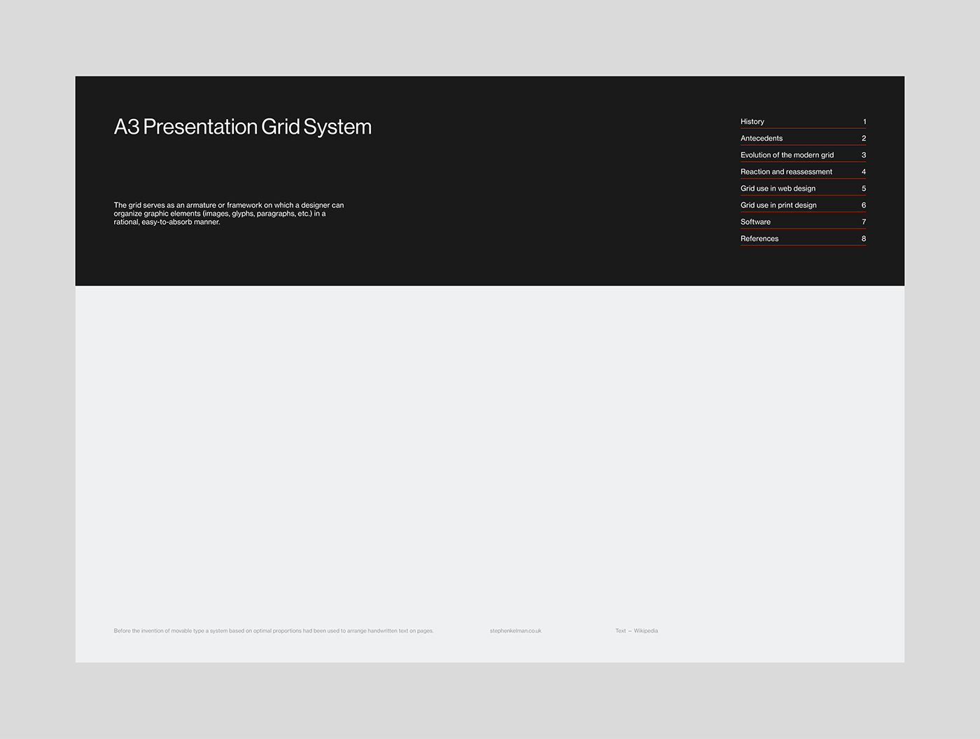 A3 presentation template for Adobe InDesign – cover design