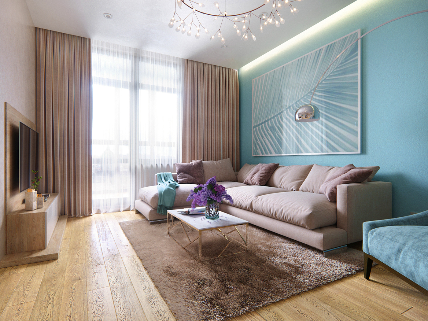 design Interior living room kitchen 3dsmax corona дизайн интерьер гостиная   визуализация