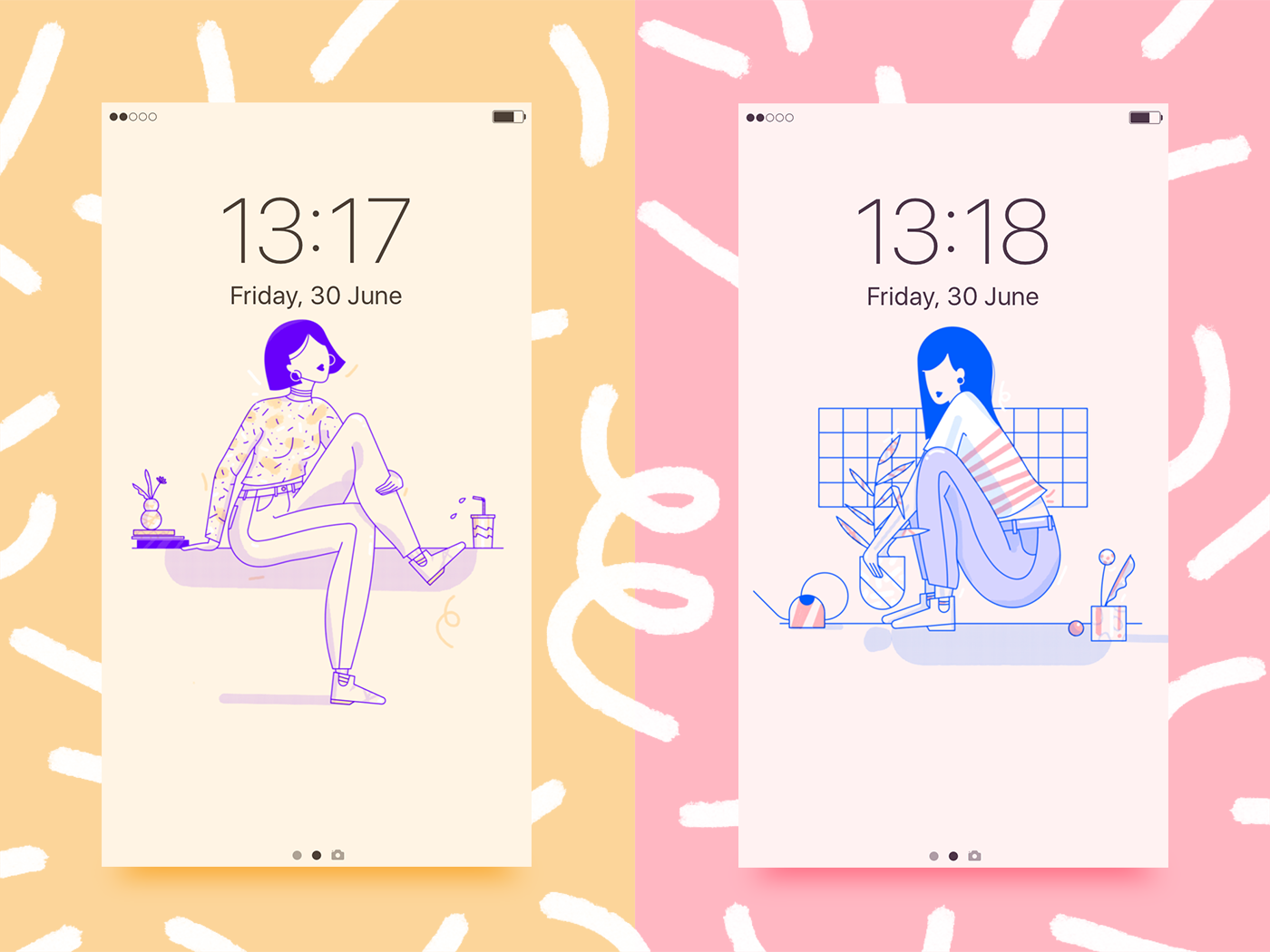 free freebie download wallpaper iphone girls woman Plant cute pink
