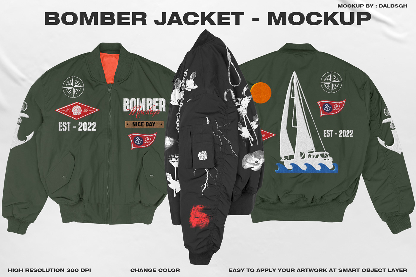 apparel bomber Clothing Fashion  free mockup  jacket Military Mockup product design  streetwear