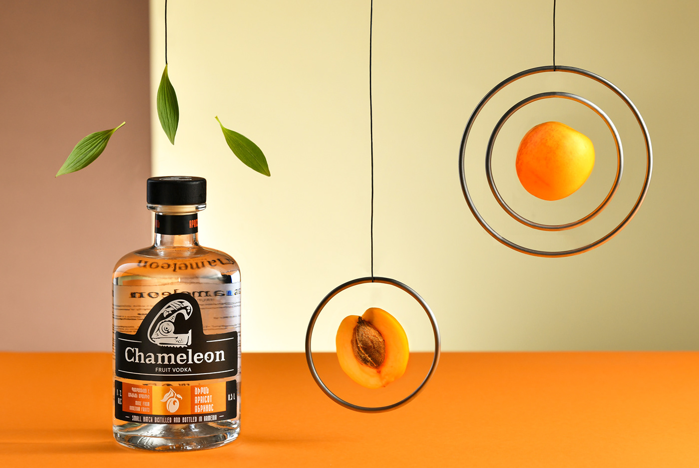 graphic design  branding  Packaging logo chameleon Fruit Vodka bottle ILLUSTRATION  MARog