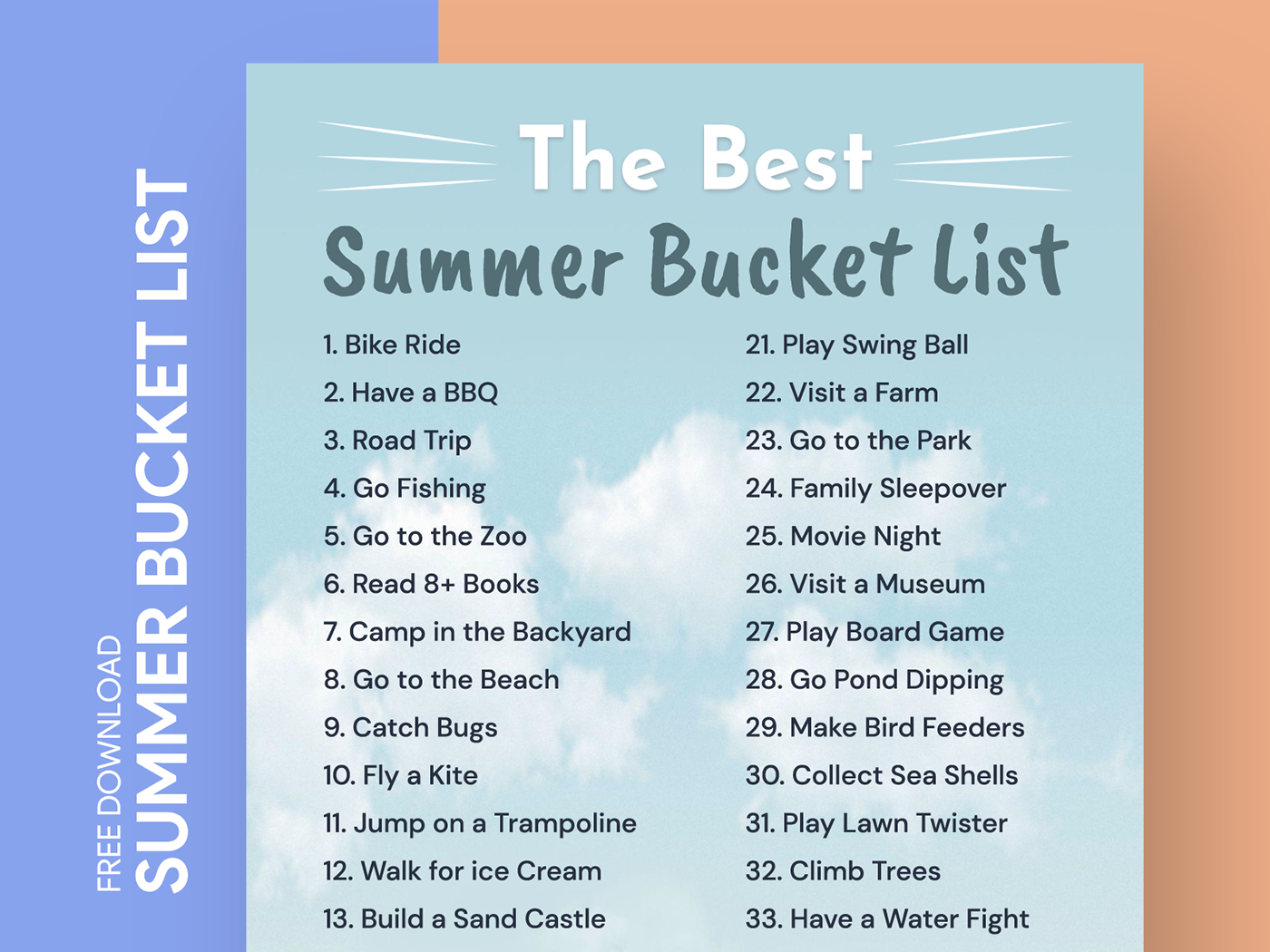 bucket bucketlist checklist docs google list Printing summer template wishlist