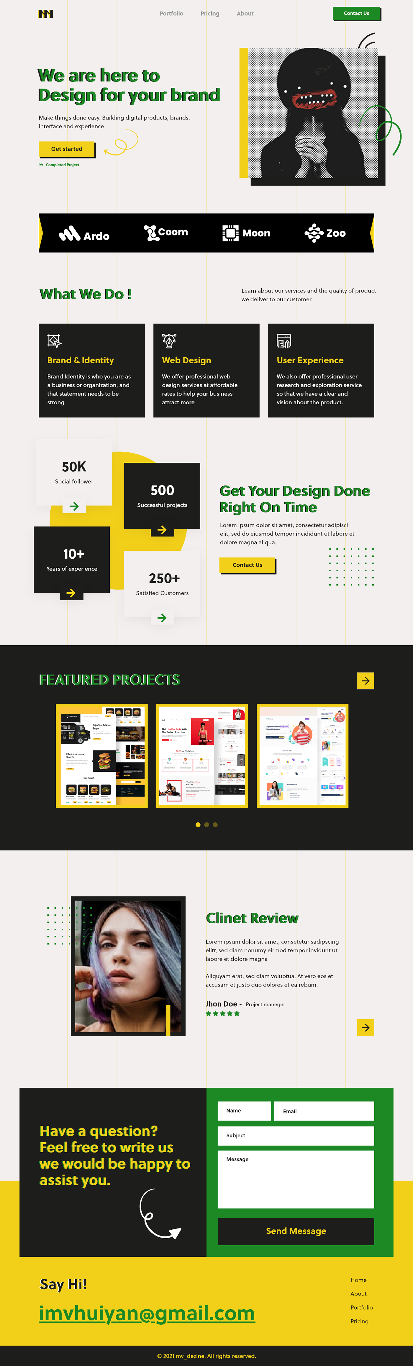 agency designer homepage portfolio user interface vinatge Web Design  web development  Website Website Design