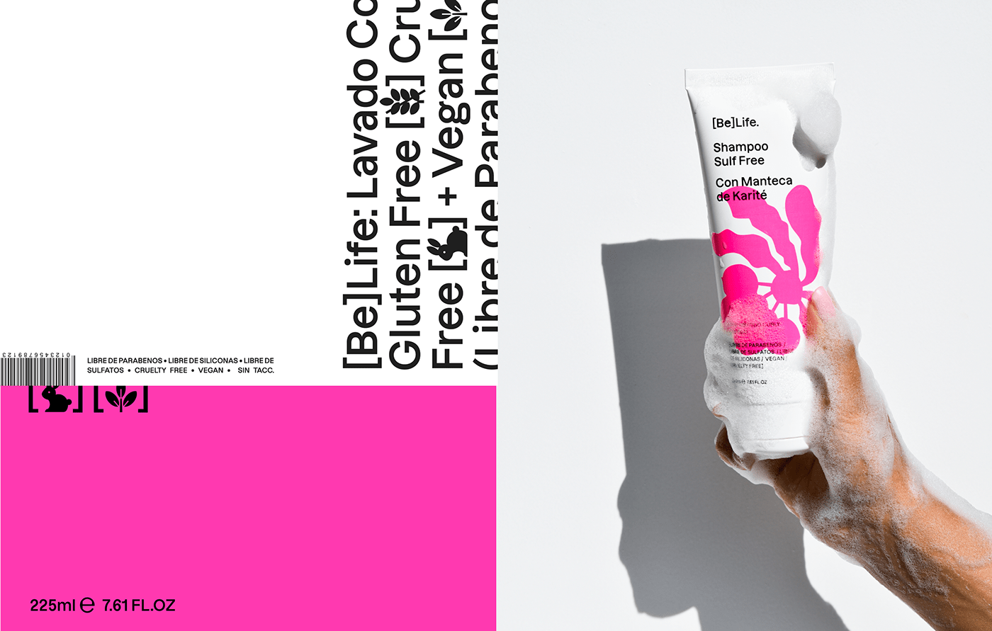 cosmetics vegan Packaging visual identity Brand Design minimal hair beauty cream Cruelty Free