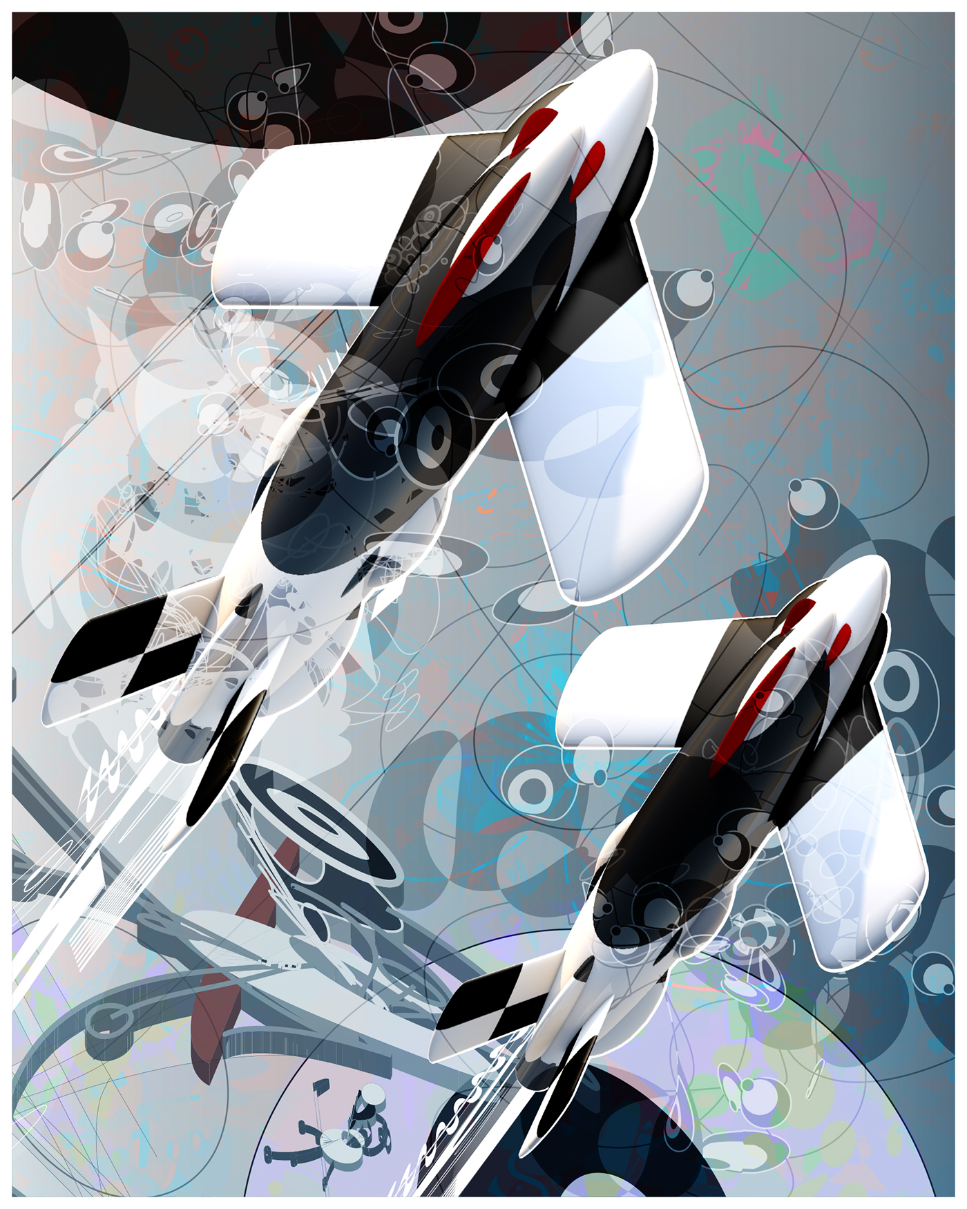 graphic art art speeders air Fly wings Travel machines Graphic Artist