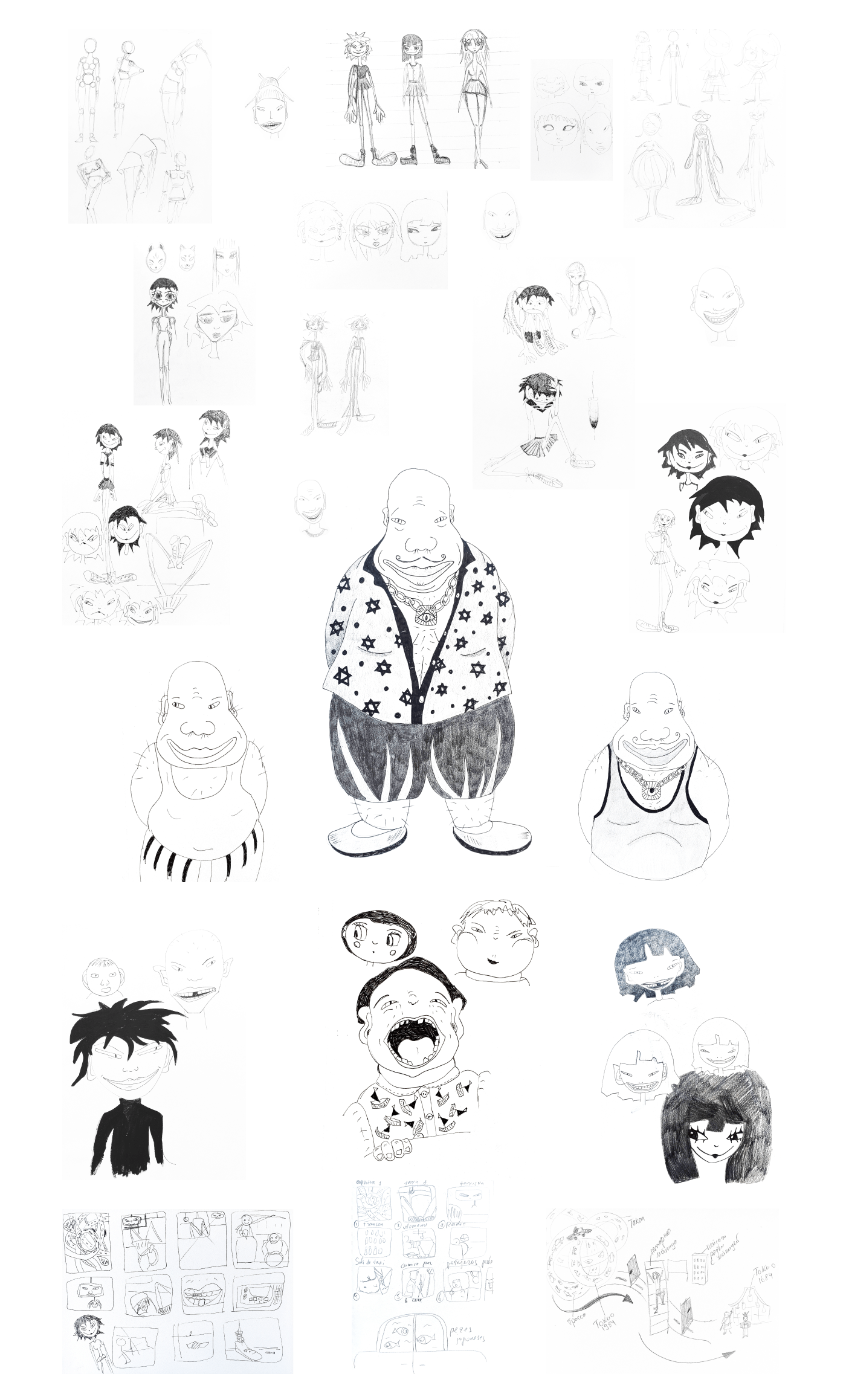 ILLUSTRATION  comic comics bookillustration girls vampire Character design  ink drawing ink Murakami