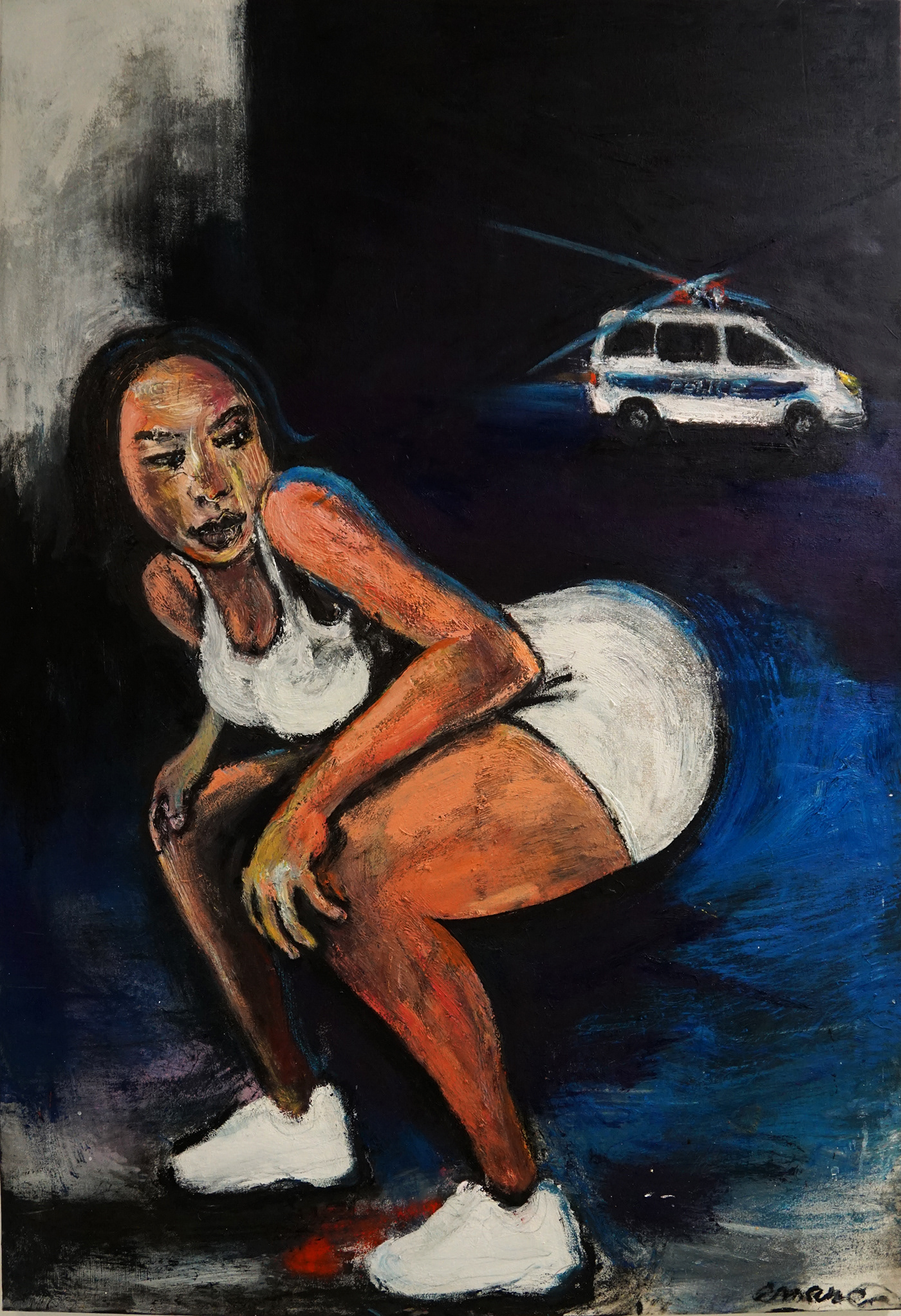 Oil Painting painting   police twerk Twerking